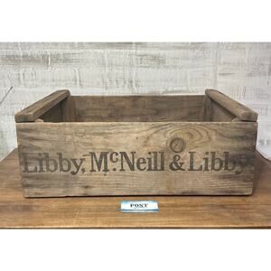 Vintage Libby McNeill & Libby’s Wooden Crate Wood Box